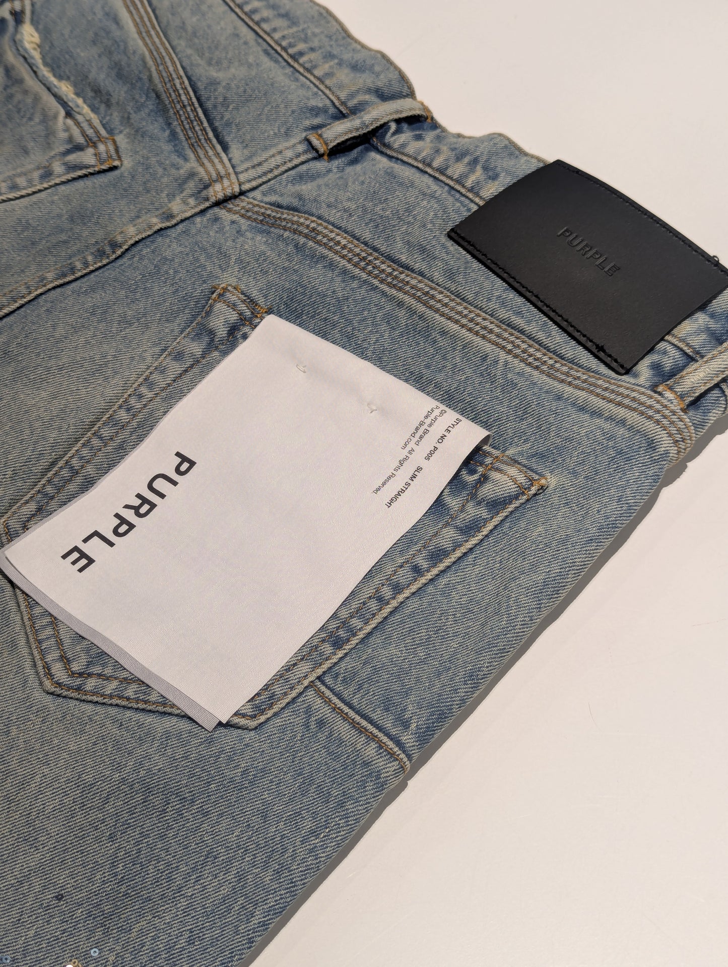 Purple Men's Sequins and Paint Splatter Jeans