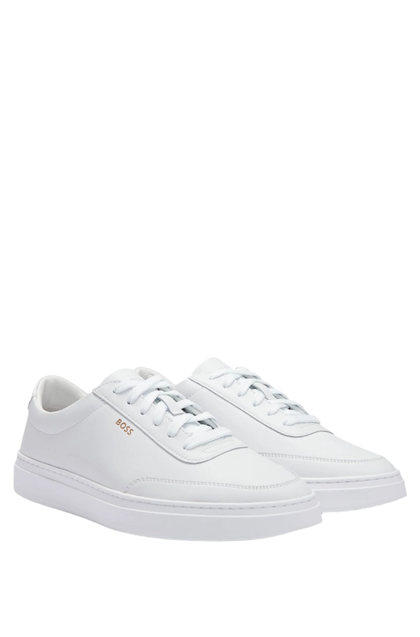 Boss Men's Coated-Leather Trainers