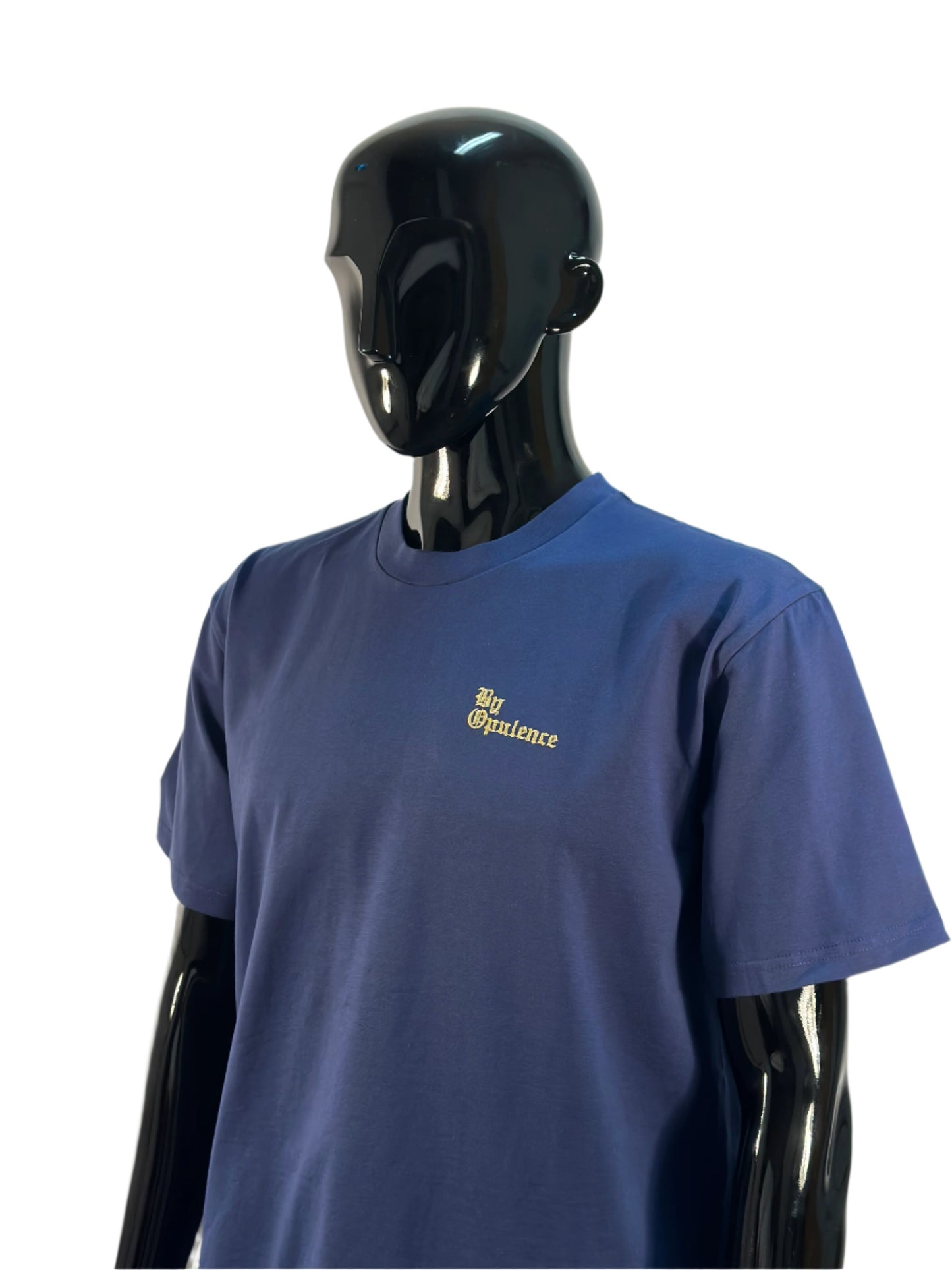 By Opulence Men's Heavy T-Shirt with Gold Embroidery