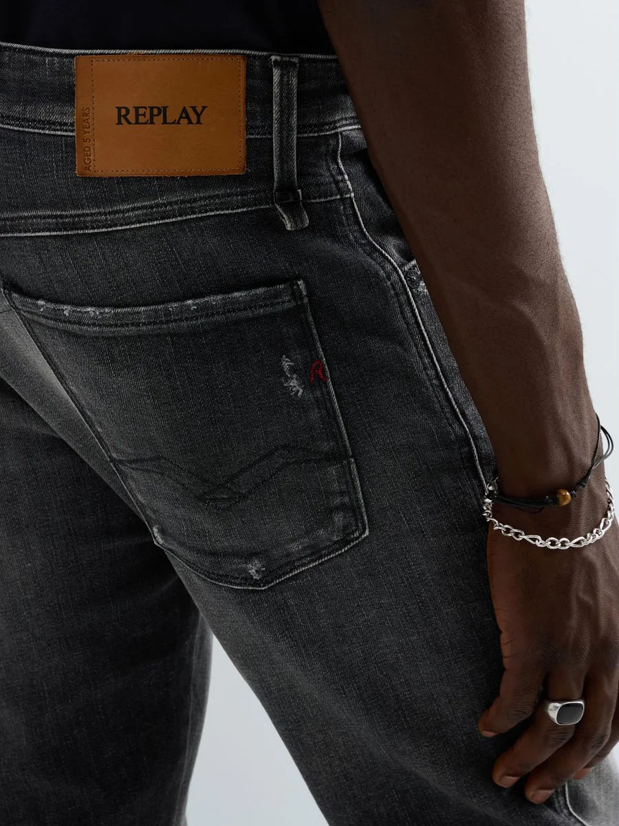 Replay Men's Anbass Aged Slim Fit Jeans 32"