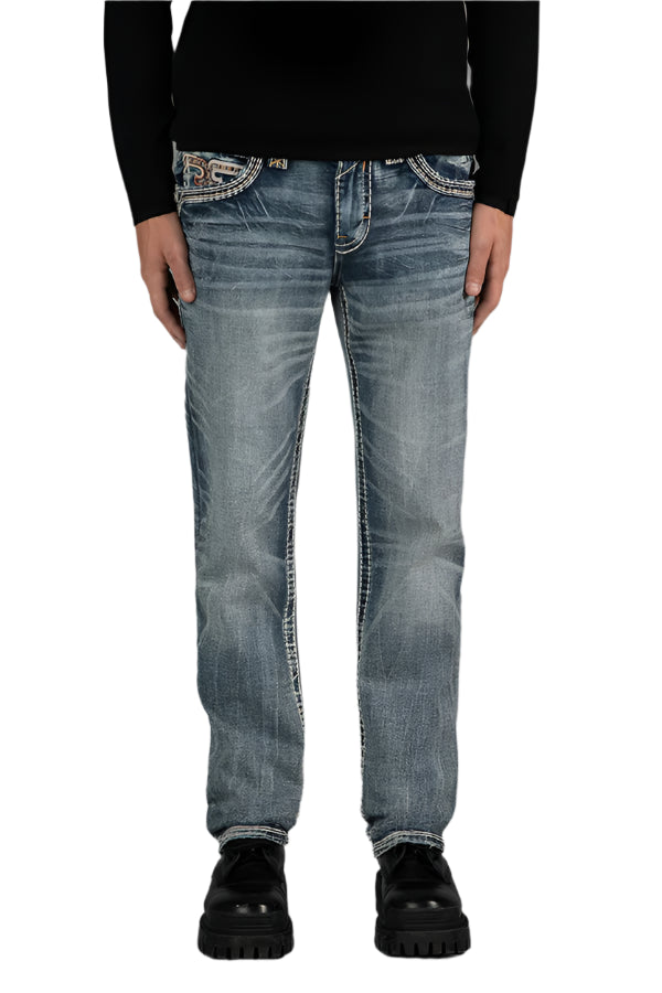 Rock Revival Men's Straight Fit Jeans 32"