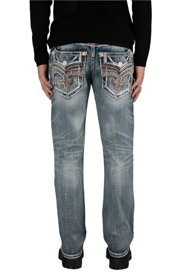 Rock Revival Men's Straight Fit Jeans 32"