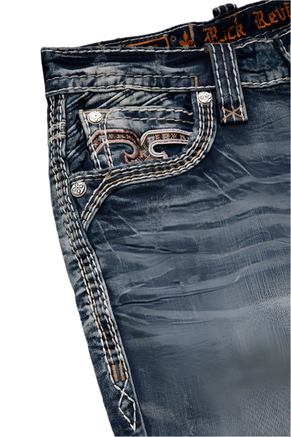 Rock Revival Men's Straight Fit Jeans 32"