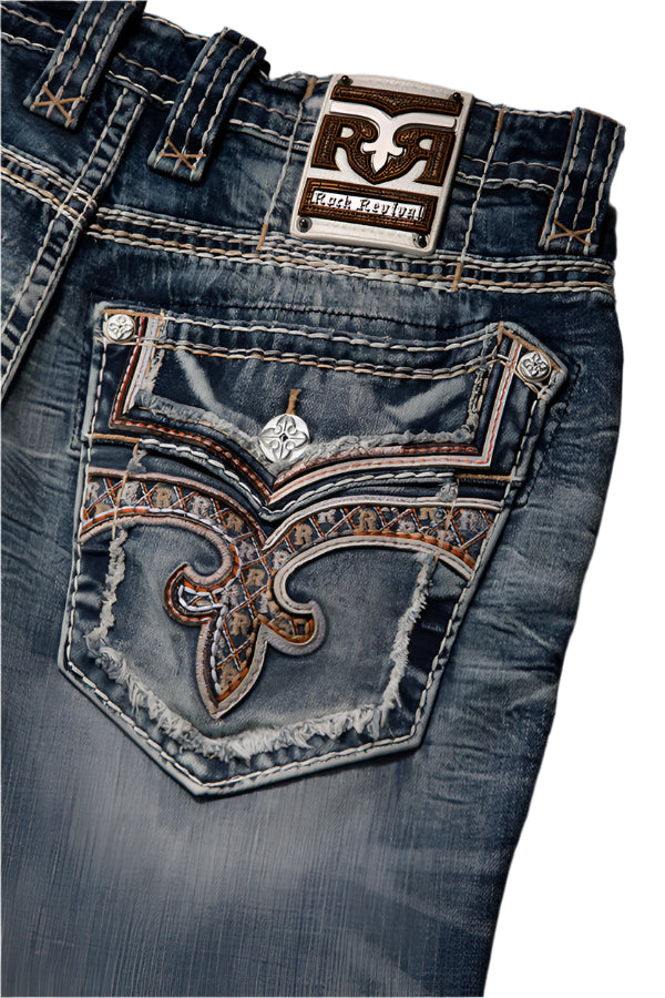 Rock Revival Men's Straight Fit Jeans 32"