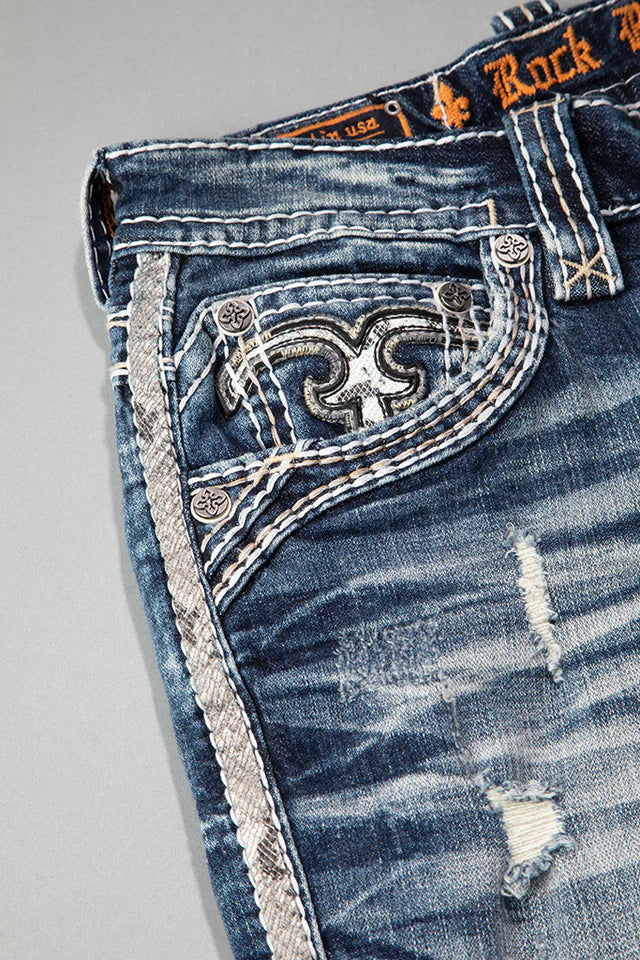 Rock Revival Men's Straight Fit Jeans 32"