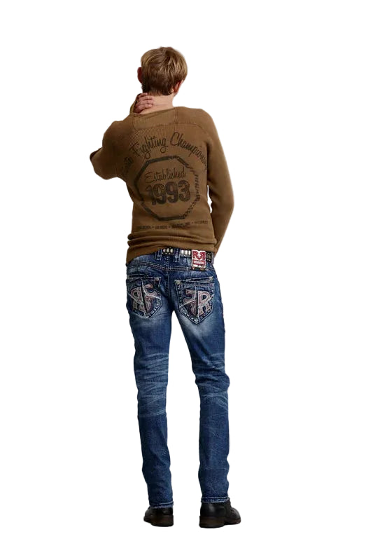 Rock Revival Men's Straight Fit Jeans 32"