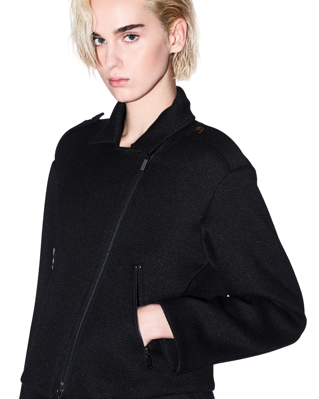 Armani Exchange Women's Fabric Biker Jacket