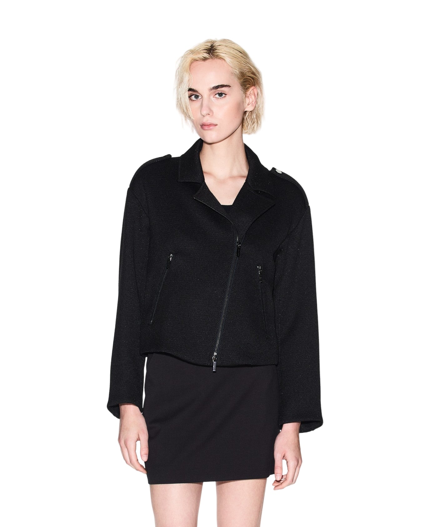 Armani Exchange Women's Fabric Biker Jacket