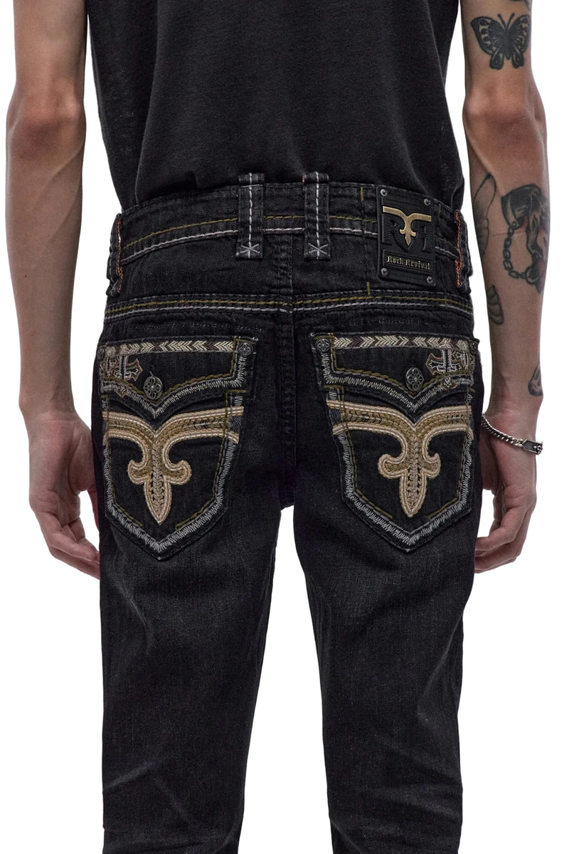 Rock Revival Men's Straight Fit Jeans 32"