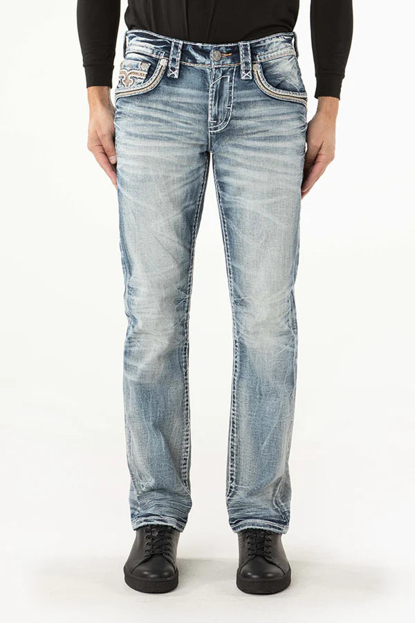 Rock Revival Men's Straight Fit Jeans 32"