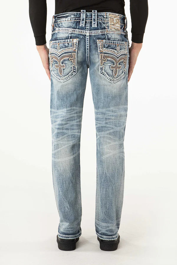 Rock Revival Men's Straight Fit Jeans 32"