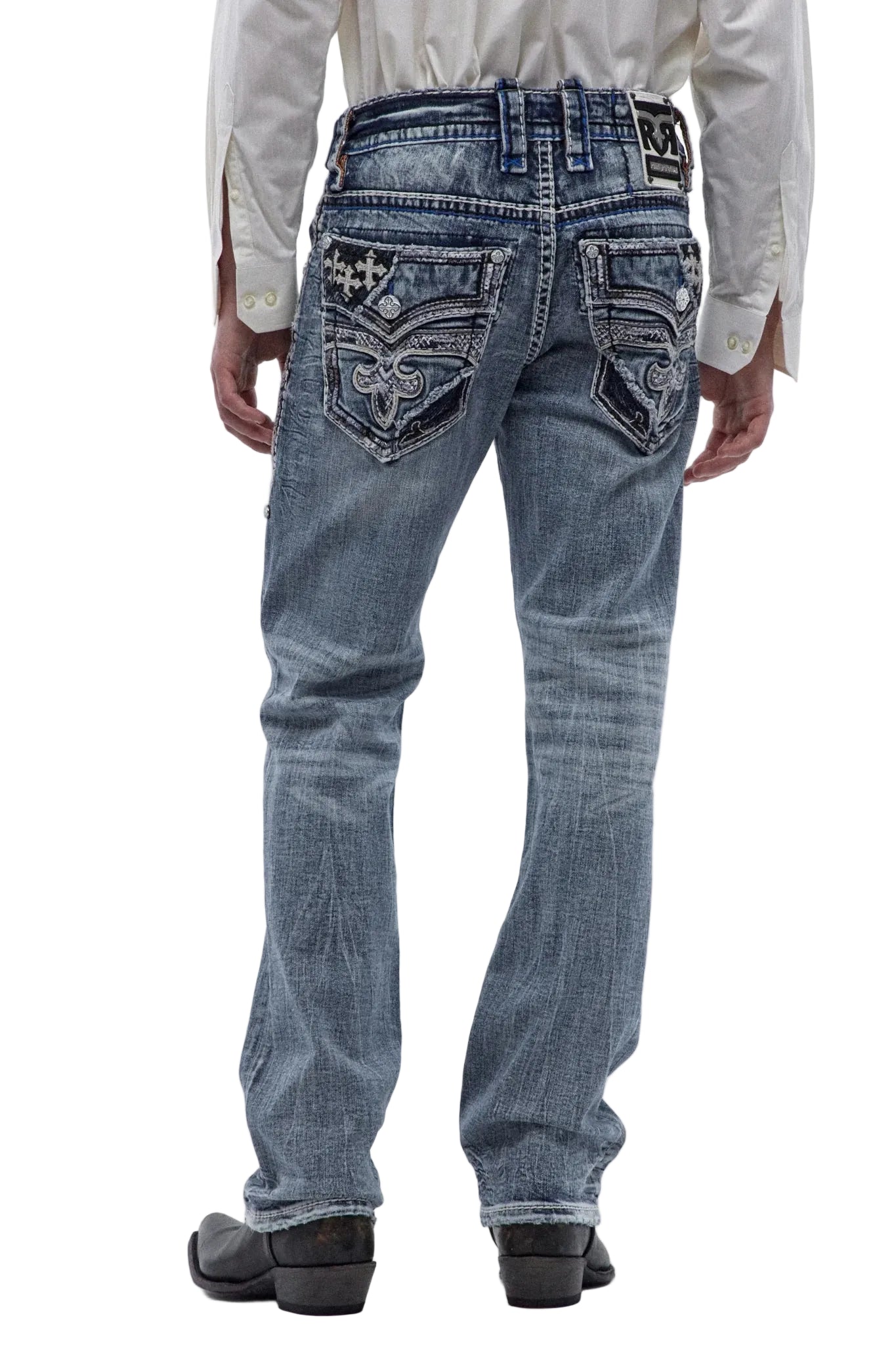 Rock Revival Men's Straight Fit Jeans 32"