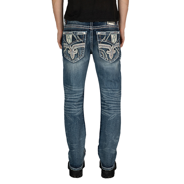 Rock Revival Men's Straight Fit Jeans 32"