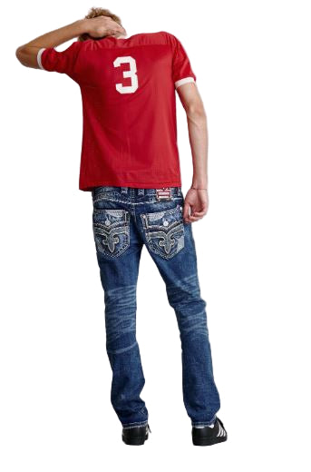 Rock Revival Men's Straight Fit Jeans 32"