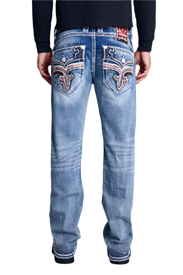 Rock Revival Men's Straight Fit Jeans 32"