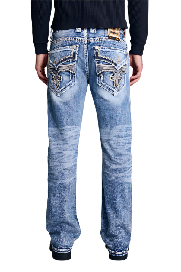 Rock Revival Men's Straight Fit Jeans 32"