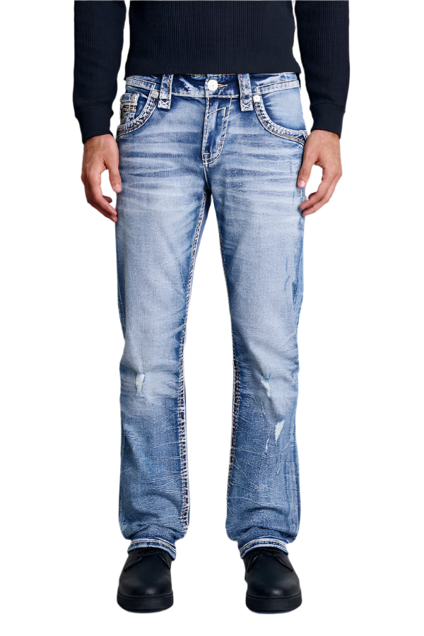 Rock Revival Men's Straight Fit Jeans 32"