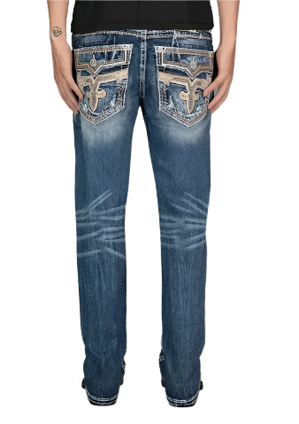 Rock Revival Men's Straight Fit Jeans 32"