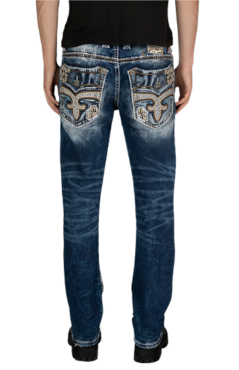 Rock Revival Men's Straight Fit Jeans 32"