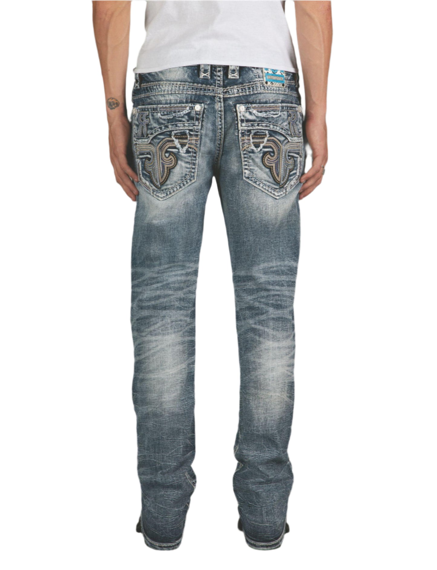 Rock Revival Men's Straight Fit Jeans 32"