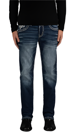 Rock Revival Men's Straight Fit Jeans 32"