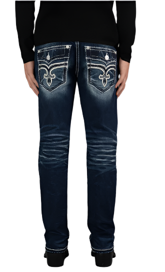 Rock Revival Men's Straight Fit Jeans 32"