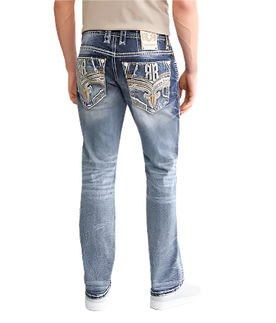 Rock Revival Men's Straight Fit Jeans 32"
