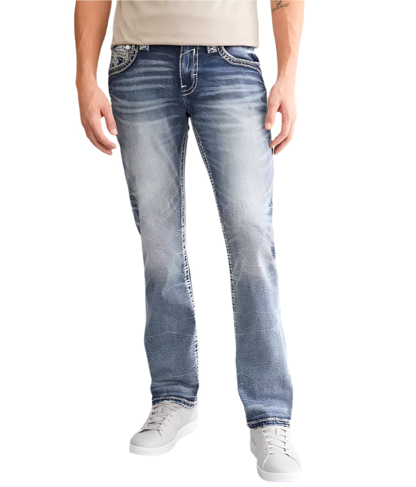 Rock Revival Men's Straight Fit Jeans 32"