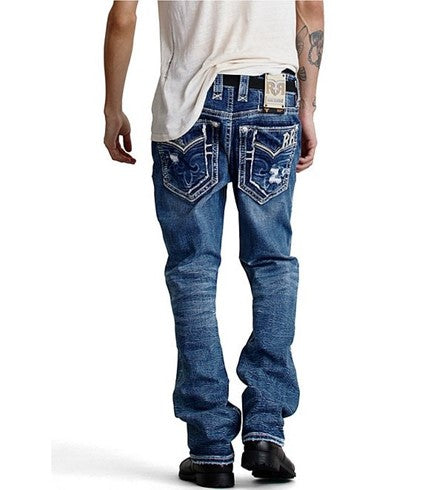 Rock Revival Men's Straight Fit Jeans 32"