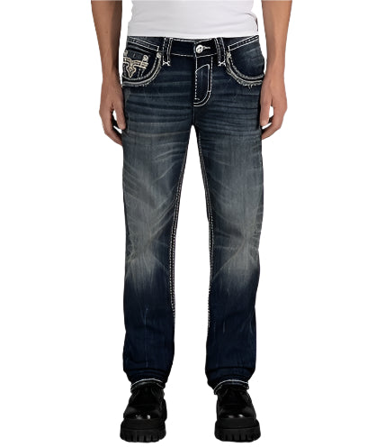 Rock Revival Men's Straight Fit Jeans 32"