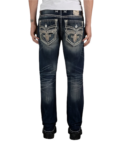 Rock Revival Men's Straight Fit Jeans 32"