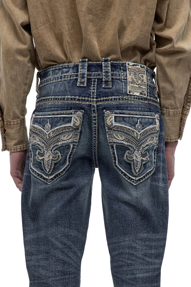 Rock Revival Men's Straight Fit Jeans 32"