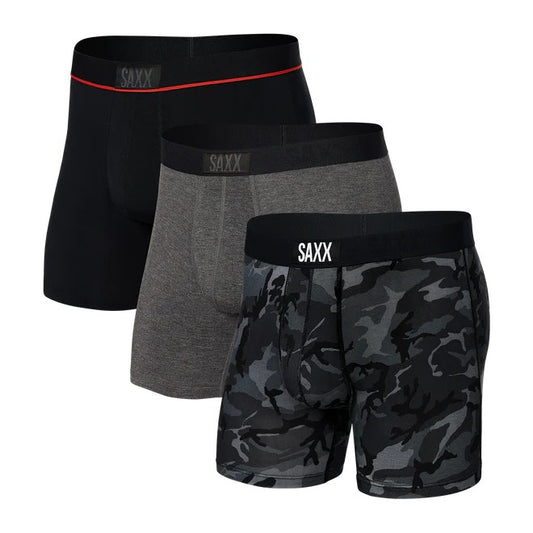 SAXX Men's 3-Pack Vibe Boxer Briefs