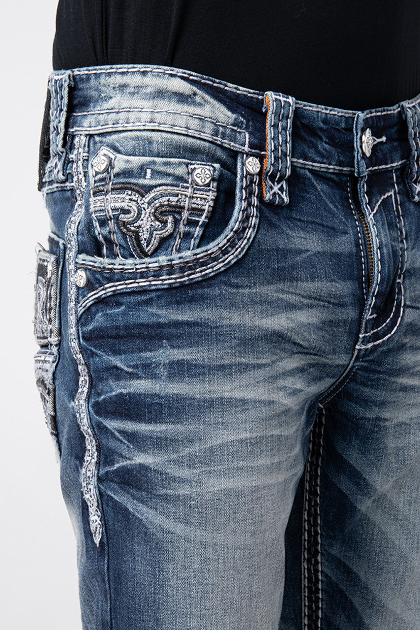 Rock Revival Men's Alt Straight Jeans 32" 34"