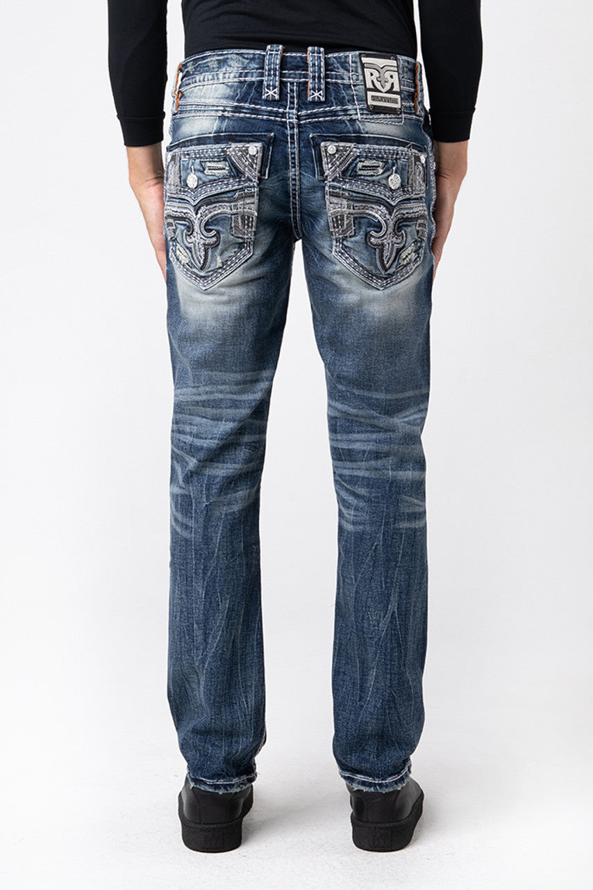 Rock Revival Men's Alt Straight Jeans 32" 34"