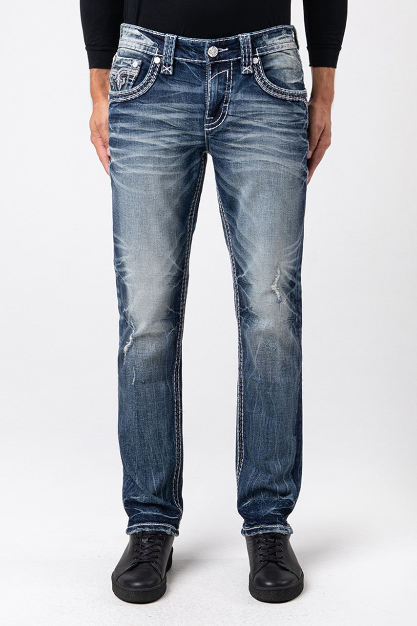 Rock Revival Men's Alt Straight Jeans 32" 34"