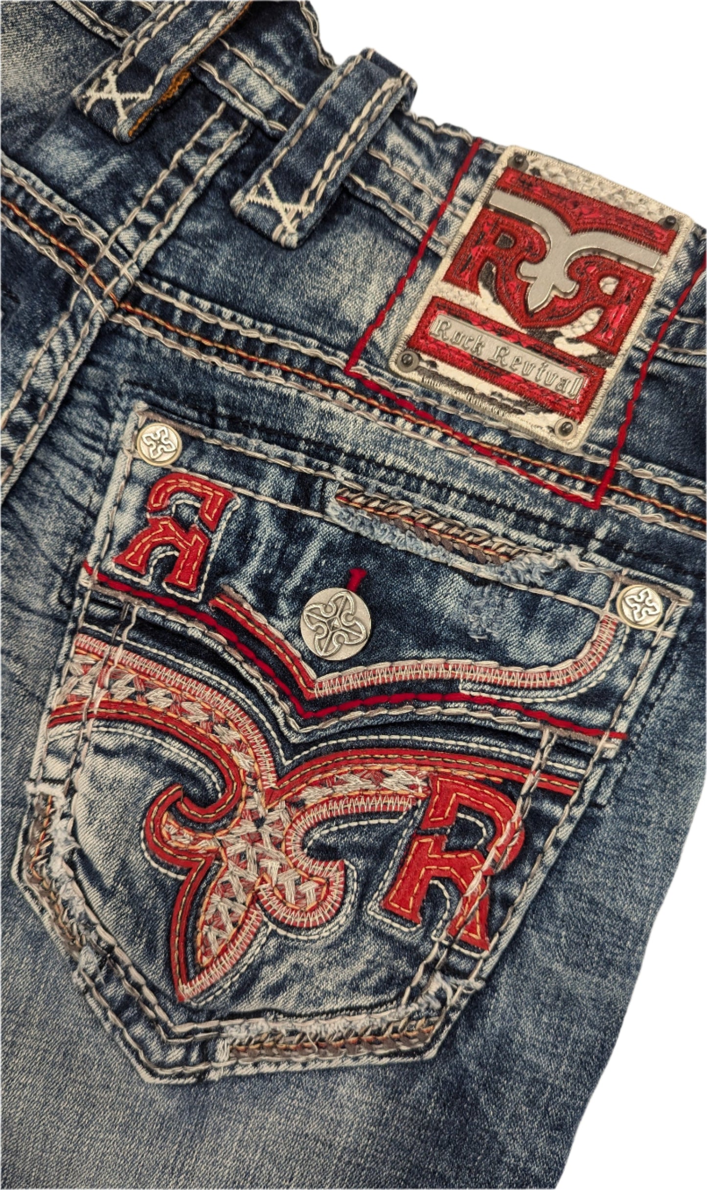 Rock Revival Men's Straight Fit Jeans 32"