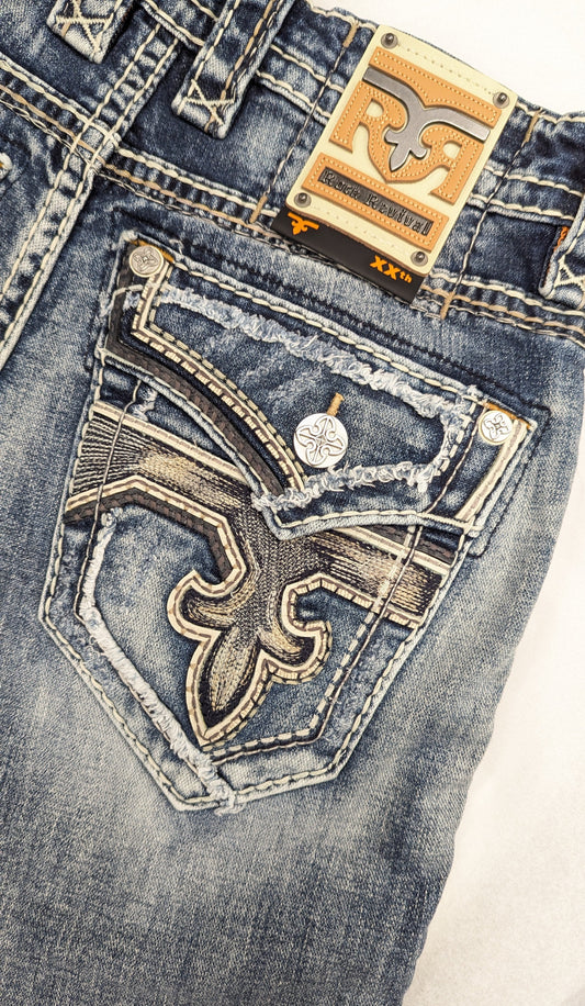 Rock Revival Men's Straight Fit Jeans 32"