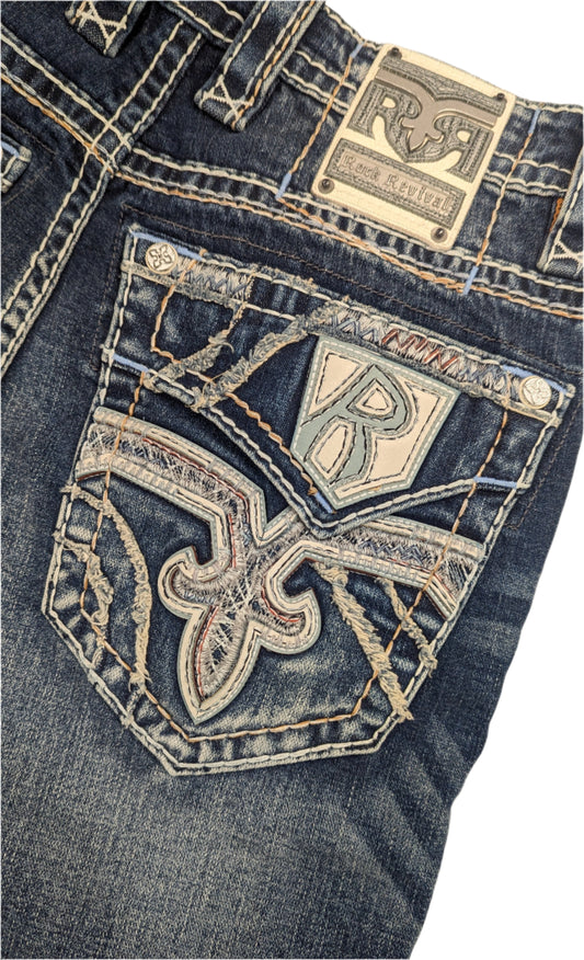 Rock Revival Men's Straight Fit Jeans 32"