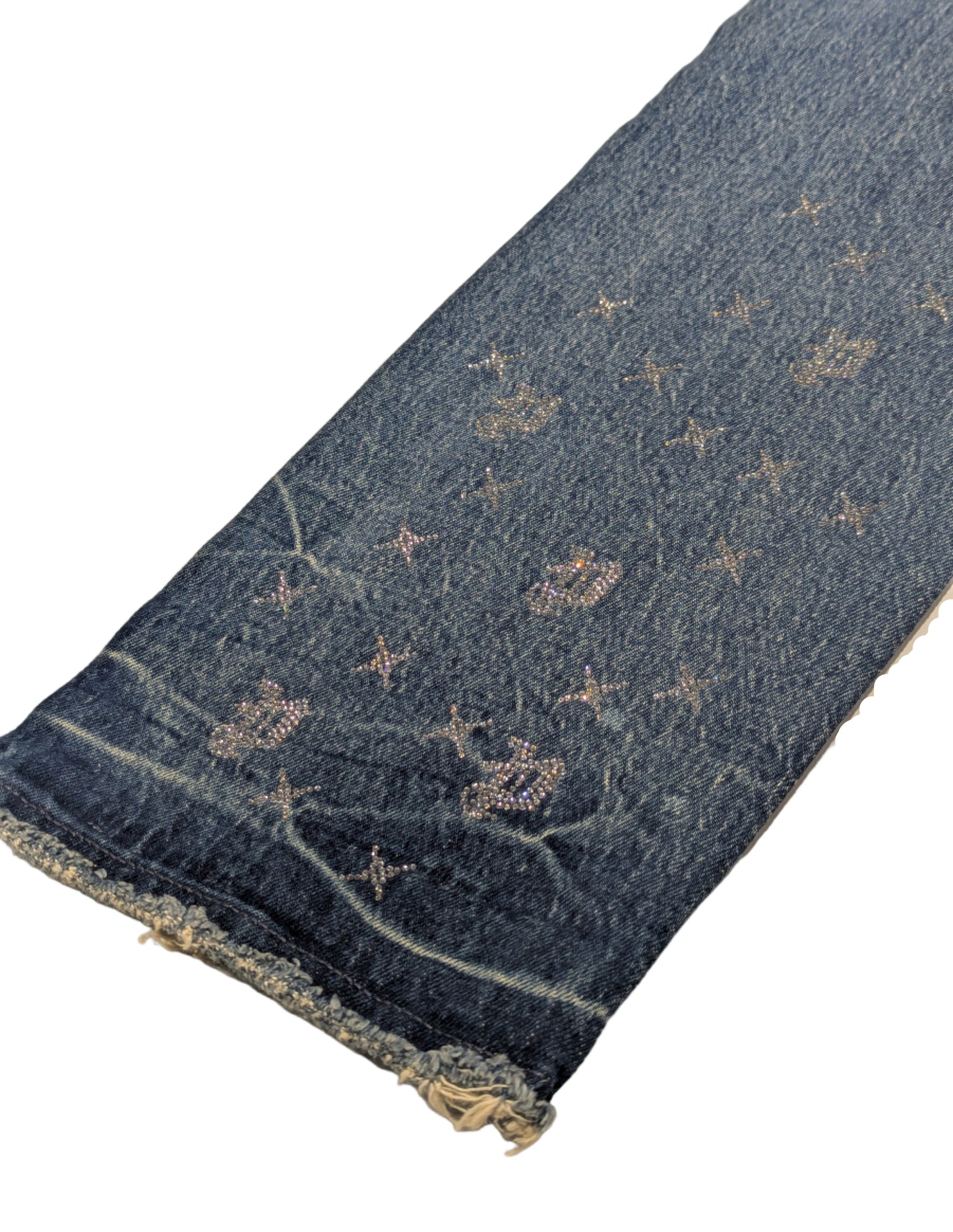 Purple Men's Crystal Detail Jeans