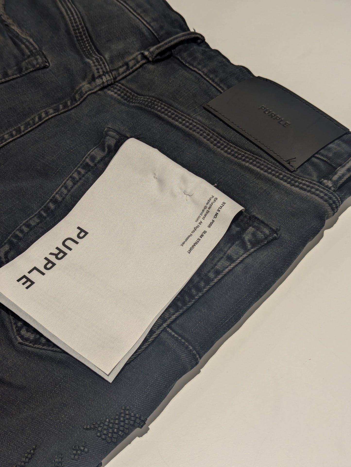 Purple Men's Beaded Detail Jeans