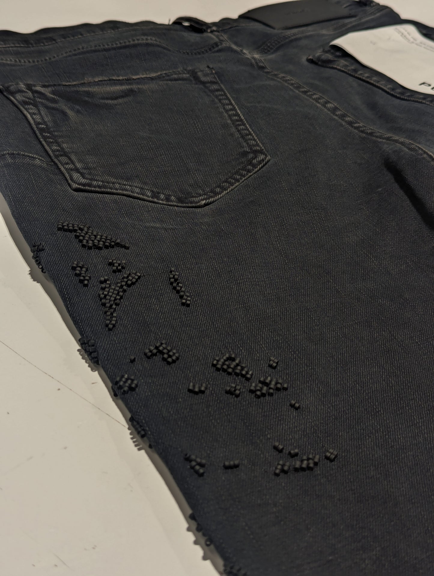 Purple Men's Beaded Detail Jeans