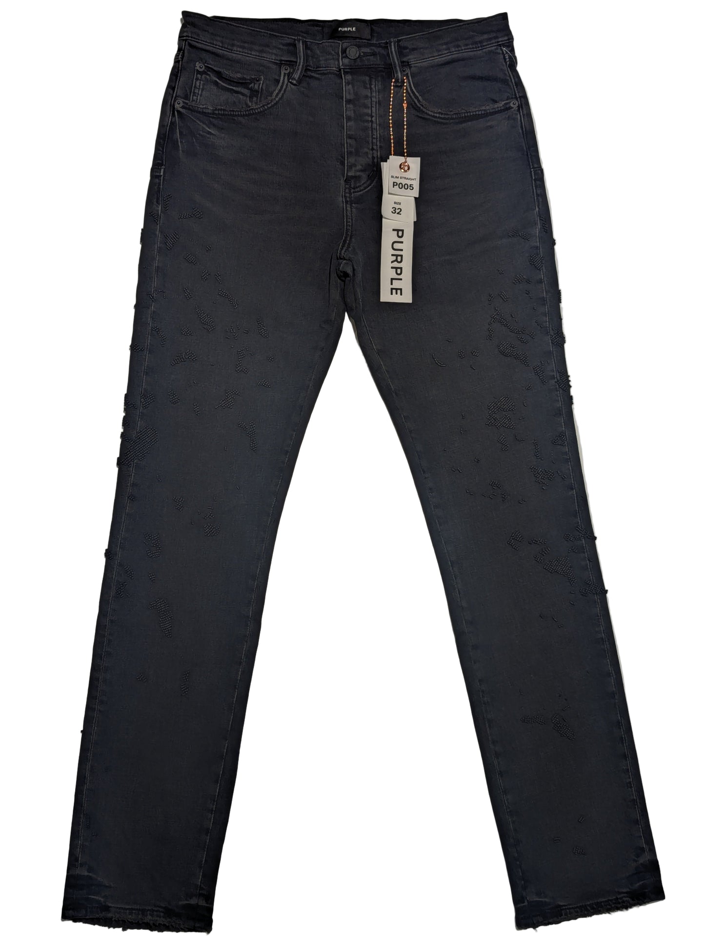 Purple Men's Beaded Detail Jeans