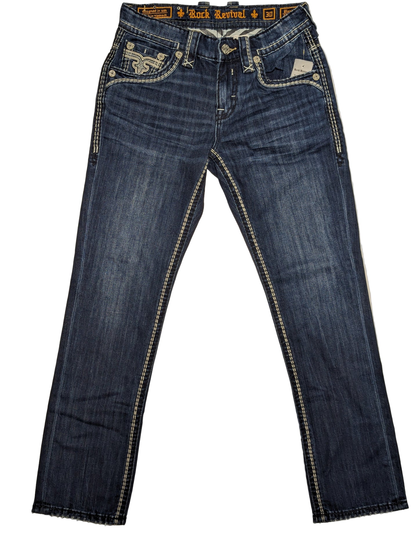 Rock Revival Men's Straight Fit Jeans 32"