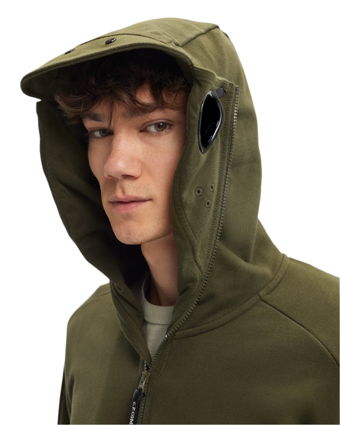 C.P Company Men's Zip-Up Hoodie with Goggles