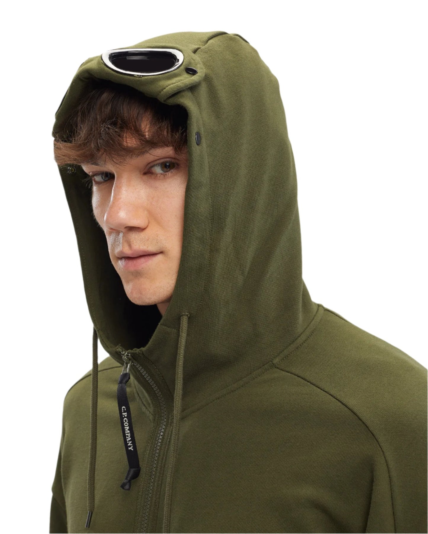 C.P Company Men's Zip-Up Hoodie with Goggles