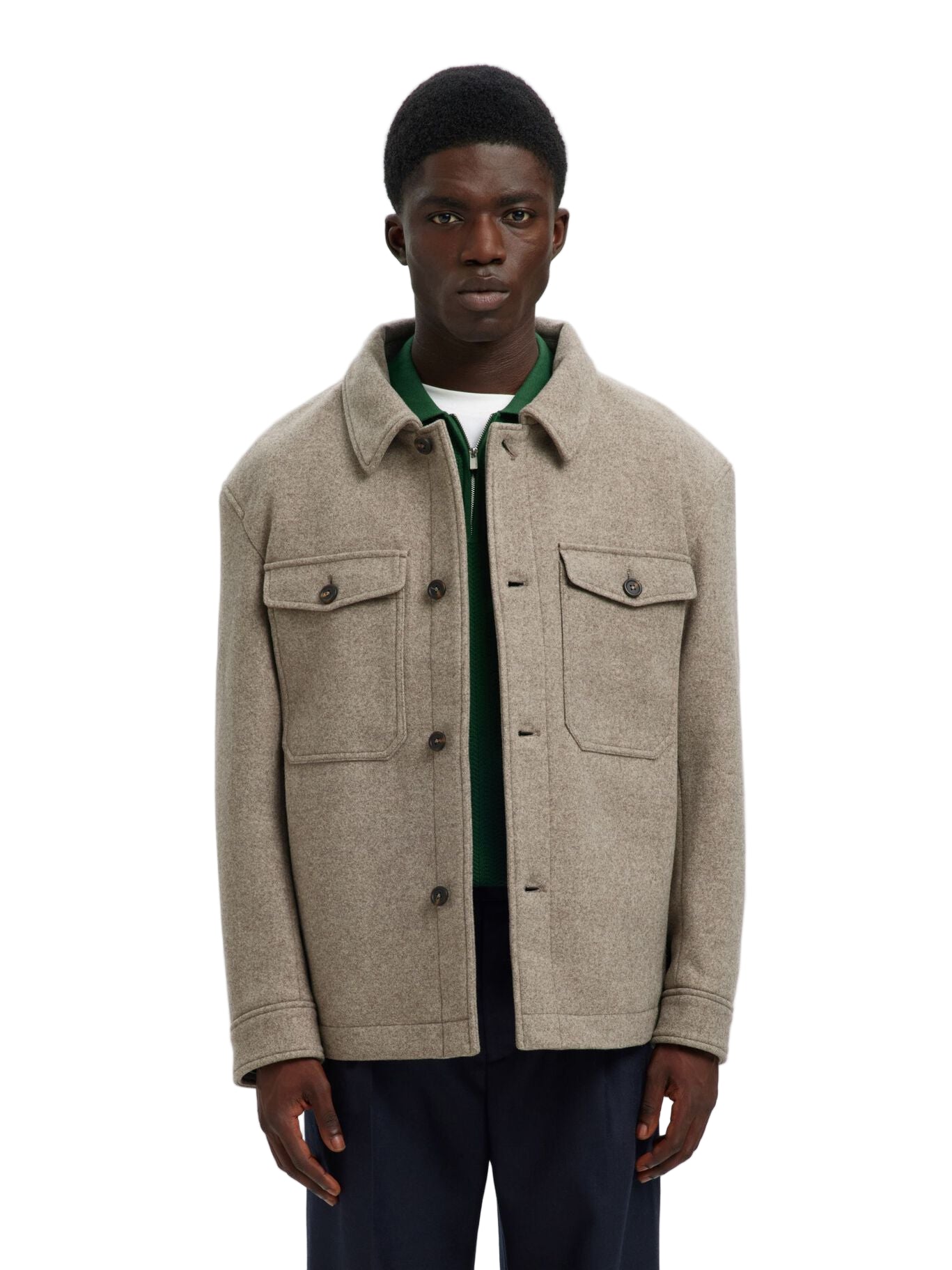 Selected Men's Wool Blend Shacket