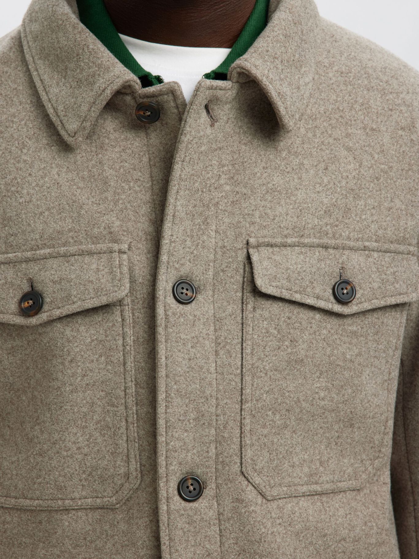 Selected Men's Wool Blend Shacket