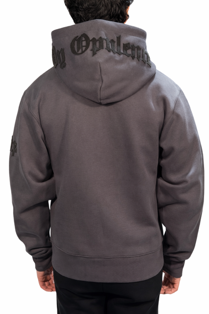 By Opulence Men's Flocking  Zip-up Hoodie
