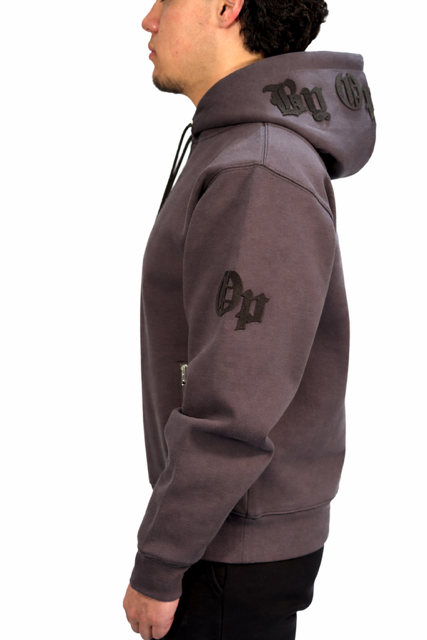 By Opulence Men's Flocking  Zip-up Hoodie